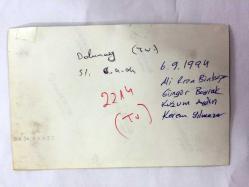 GÖKHAN ABUR - AYDIN UĞURLULAR - ALİ RIZA BİNBOĞA - GÜNGÖR BAYRAK - SUNUCU NECLA EROL - 1994 TRT 1 DOLUNAY EĞLENCE PROGRAMI SANATÇILARI ORİJİNAL FOTOĞRAFI, 10 x 14 cm EBADINDA