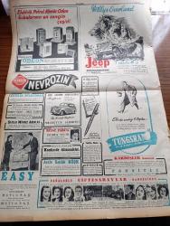 Cumhuriyet Gazetesi - 30 Eylül 1951 - Ümit Veren Kitap Yazan Nadir Nadi Köşe Yazısı - Bankalar Baremi Değişiyor Yeni Tasarı Hazırlandı - Güvenlik Konseyi Yarın Petrol İhtilafını Görüşecek - Almanya'nın Eski Ankara Büyükelçisi Von Papen İstanbul Valisi Fahrettin Kerim Gökay'ı Ziyaret Etti - Amerika'nın Atlantik Paktına Dair Teşebbüsü - Kasım Güleğin Dünkü Beyanatı - Babalar Çocuklarına Okul Kitabı Alamıyorlar - Harb Akademisinde Diploma Tevzi Töreni - Haftanın Şakaları Yazan Burhan felek - Dedikodu Yazan Falih Rıfkı Atay - Parmak İzi Nasıl Bulundu - Rüyalar Evi Yazan Peride Celal Yazı Dizisi - Batı Almanya'da 250.000 Kişilik Bir Ordu Kurulacak - Ordu Karması Dün Beşiktaş'ı 2 0 Yendi - Kadın Gazeteci Lil'in Maceraları Çizgi Roman - Dolmabahçe Stadında Ordu Muhteliti İle Fenerbahçe Maçı - Opon Ağrı Kesici - Hamiyet Yüceses Perihan Sözeri Ve Sabite Tur Tepebaşı Gazinosunda - Nevrozin Ağrı Kesici - Jeep - Easy Çamaşır Yıkama Ve Kurutma makinesi - Odeon Mağazaları - Zehra Bilir Beyaz Parkta