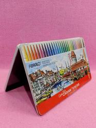 VINTAGE CARAN D'ACHE SWISS MADE LUCERNE MANZARA RESİMLİ BOŞ TENEKE KUTU