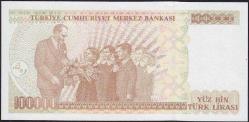 7.Emisyon 3.Tertip 100000 Lira G87 585557 Çil (X-59)