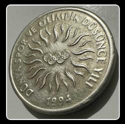 1994 - 10.000 Lira (10000/10 Bin) “Dünya Spor ve Olimpik Düşünce Yılı” Tedavül Hatıra Para-2 (TCTHM-2) KM#1042 (T.C DÜZ)