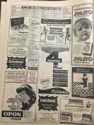 HÜRRİYET GAZETESİ 18 ŞUBAT 1967  YIL :19 SAYI :6756--Karadeniz gemisinde 179 kilo  Bazmorfin ve Afyon bulundu ---AP sözcüsü Akça :ENOSİS ancak iki taraflı olur dedi ---Türkiye nin ünlü eroin  imalcisi ile 4 adamı yakalandı --Çöl sembolü develer kar altında güreşti ---Sigortalı işçiler doktorun verdiği her ilacı alabilecek ---Amerika da en pahalı şeylerden biri de ölmek ---Bugünkü maçlar oynanıyor --Fenerbahçe -İzm .Spor ---A.Ordu -İTÜ karşılaşıyor ---G.Birliği istim üzerinde bekliyor ---Amerikan Hava Kuvvetleri Akdeniz Basketbol Turnuvası ---Gülsün Kamu şimdi de dansöz --Can :Yılmaz Güney ile evlenebilirim ama kızım benimdir --Zennube ,Türkan Şoray la İzzet Günay ı tam üç saat sette bekletti ve gelmedi ---Motosiklet Kralının kızı zenci futbolcu Germano ya kaçtı --Gangster Agop un suç ortağı Turgut Işık ın cinayet suçundan 24 yıl hapis istendi --Koçero nun katili 30 seneye  mahkum oldu ---