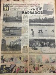 HÜRRİYET GAZETESİ 5 OCAK 1966 YIL :18 SAYI :6354--Başbakan Demirel in ilk basın  toplantısı : Milletçe silkinmeğe mecburuz ---Türk Denizcilik Tarihinde Büyük Bir Başarı ---Kısmet ,30 Günde Atlantik i Geçti --Eyüp Hanla Şastri Dün El Sıkıştılar ---Beş büyük gaz deposu infilak etti 30 kişi öldü ---Atlantik i kimler  ne zaman aştı ?--Telefon İdaresi kablo hırsızlarından şikayetçi ---Kalbi çarpan öksüren rengi atan Robot hasta yapılıyor ---Çukurova nın kurtuluşu törenlerle kutlanıyor --James -Donna ve Türk usulü nikah --Kılıç ,takıma gece sokağa çıkma yasağı koydu --Ahmet :Hem Ertan ı hem de takımını mağlup edeceğim ---Beykoz -Sakaryaspor ,Göztepe -Karşıyaka ---Birinci Türkiye Ligi 14 Takıma İndiriliyor --Ve işte Barbados ---Toto da 10 bilenler 120 lira alacak --Demirel Neler Söyledi ?