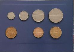 Hollanda 5/10/25 Cent 1/2½ Gulden ve Özel Jetonu İle Birlikte 1980 Yılına Ait Özel Set