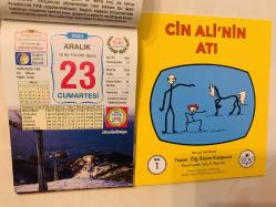 23 Aralık 2023 hediyelik orijinal Ülkü takvim yaprağı (Cin Ali kitabı hediyeli:)