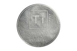 1 Troy Oz Saf Titanyum Element Hatıra Para