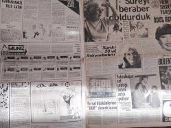 Şey Haftalık Aktüalite Sinema Tiyatro Müzik ve Magazin Gazetesi - 15 Temmuz 1980 - Sayı:43 - Bülent Ersoy'un ''şok'' yaratan kararı: ''Sonbaharda evleniyorum'' - Kahkahanızı satın aldık - Sizi biz evlendiriyoruz - Zerrin Özer - Cemile Kutgün - İlyas Salman - Fırsat düşkünlerine ''dur'' demek lazım - Rüçhan Çamay - Melike Demirağ - Cem Karaca - Süreyi beraber doldurduk - Sevda Karaca'nın sevdası bitti - Ayşe Tunalı - Başladığı yerde bitirdi - Cahide Sonku yıllar önce ölmüştü - Ahu Tuğba - Talha Özmen - Bülent Ersoy - Müşerref Tezcan - Konfeksiyon sanayiinde gerçek bir rekortmen Meral Konfeksiyon reklamı - Muammer Yeşil - Şerif Yüzbaşıoğlu - Suna Yıldızoğlu Altın Orfe'de.... - Gülnur Sözmen - Rasim ile Jülide'nin öyküsü - Nevra Serezli - Metin Serezli - Cengiz Baysal - Bizden laf çıkmaz - Yasemin Ez - Cemiyet Haberleri - Aynur öztürk fotoğraf ve haberi - Gazete tam değildir sadece 8 sayfası mevcuttur