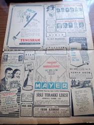 Cumhuriyet Gazetesi - 16 Eylül 1951 - Bir İhtiyaç Yazan Nadir Nadi Köşe Yazısı - 17 İlimizde Bugün Seçim Yapılıyor - Bütün İllerde Rey Atmaya 8 De Başlanıp 17 De Son Verilecek - İlk Seçim Suçları - Müsteşrikler Kongresi Dün Saat 15 te Açıldı - Haydarpaşa Lisesinin Binası Hastane Olacak - Atlantik Paktı Konseyi Dün Ottowa'da Toplandı - Batı Almanya İktisat Bakanı Erhard Geldi - Dün Gece Yapılan Basketbol Maçları - Fransa İtalyayı 44 30 Yendi - Türkiye Avusturyayı 33 31 Yendiler - Haftanın Şakaları Yazan Burhan Felek - O İki Cadde Yazan Falih Rıfkı Atay - Bu Sene Bütün Kurbanlar Satıldı - Rüyalar Evi Yazan Peride Celal Yazı Dizisi - Romanya'daki Türk Azınlığı Tehcir Ediliyor - Arab Birliği Ve Türkiye - Komünistlik Propagandası Yapan Rupen Girgeç Yakalandı - Charlie Chaplin'in Eski Yatı İstanbula Geldi - Robinson Trupin Üçüncü Karşılaşmalarına Hazırlık - Beşiktaş Enosis'le Fenerbahçe Dörtler Muhteliti İle Karşılaşacaklar - Venedik Tenis Turnuvası - İsveç'te Bisiklet Yarışı - Sabite Tur