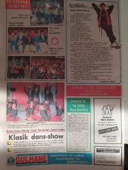 Gülhane Aylık Gazetesi - 11-17 Haziran 1988 - Sayı:6 - Sibel Egemen'in yarattığı rengarenk bir gece - Ramazan Turgut - Bir milyonuncu ziyaretçi - Özay Erkılıç - Hamit Kırnaytürk - Avni Akyol - Mehmet Yazar - Siyah gözlük Kot takım ve uzun saç - İlhan İrem - Barış elçisi ''Yeni Türkü'' - Sanat Yarışmalarının ödülleri dağıtıldı - Tavernadan 2 konuk - Ersan Tekin - Hikmet Talı - İnal Alpay - Saadet Aydıntürk - Susuzluğu tarihe gömüyoruz! - Mahsun Şerif - Mamudo Kurban kaset reklamı - Gülhane Albümü - İstanbul'da bu hafta Hava Durumu - Bağlarbaşı Belde Özel Deneme Lisesi'nden - Klasik dans show fotoğraf ve haberi - Tam Takım Gazete