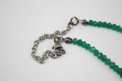 925 AYAR ORJINAL GÜMÜŞ GÜL MOTİFLİ  DOĞALTAŞ KOLYE  (YENI TAKI KOLİSİ )3