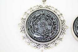 Yedi Başmelek Muska Paslanmaz Çelik Kolye Erkek Süleyman Mührü Tılsım  1 ADET KOLYE 1 ADET KOLYE UCU   (YENİ TAKI KOLİSİ) )13