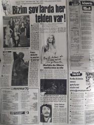 Hürriyet Pazar Haftalık Aktüalite Sinema Tiyatro Müzik ve Magazin Gazetesi - 7 Ocak 1979 - Paris'in gecelerini artık bizimkiler renklendirecek - Eyfel'de Türkiye - Jean Sala - Sezen Aksu - Seher Şeniz - Ayla Algan - Gerard Marceau - Zerrin Özer - Evde kimin sözü geçiyor sizi mi çocuğunuzun mu? - Şiir Köşeniz - Carlos Santana, Paris'i fethetti - Dalida da Disco modasına uydu - Fransız müzikçiler dış pazarları ele geçiriyor - Bizim Şov'larda her telden var! - Müjdat Gezen - Perran Kutman - Selma Güneri - Selçuk Ural - Tülay Karaca - Şaka Şaka - Hayat arkadaşı - Yeni diziler eskileri aratacak - Ekranda ne var ne yok? Sevimli Kuklalar Geliyor fotoğraf ve haberi - Gazete tam değildir sadece 4 sayfası mevcuttur