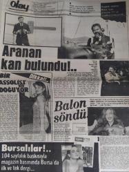 Yeni Olay Haftalık Aktüalite Sinema ve Magazin Gazetesi - 19 Şubat 1982 - Nazan Şoray haykırıyor - ''Çocuk istiyorum'' - Nevzat Ayas - Güler Oğlu - Gülten Kesim - Sema Güryuva - İhsan Güryuva - Bulut Aras - Aranan kan bulundu! - Ahu Tuğba - Balon söndü!... - Bir assolist doğuyor - Meral Zeren - Hostesler - Uçan daireler İstanbul'da - Gülgün Erdem - Dursun Salkım - Erol Büyükburç - Yıldız Tezcan - Bir garip ayrılık - Adnan Şenses kan ağlıyor! - Yasemin Kudsi'nin tuzu kuru - Cüneyt Arkın alkole yenik düşünce kapıya dayanır - Bulmaca köşesi - Fotoroman yarışması başladı - Gönül Şenay - Program yarıda kaldı - İsmail Çakan - Hayalet aramızda - Yerin kulağı var - Romalı Perihan aşka paydos dedi - Yılların saltanatını Deniz Akbulut şu sözleri ile yıkıyor - ''Türkan Şoray kimmiş!'' - Selami Şahin - Meral Özer - Cem Erdem - Ayfer Özer - Neşe Gülşen fotoğraf ve haberi - Tam Takım Gazete
