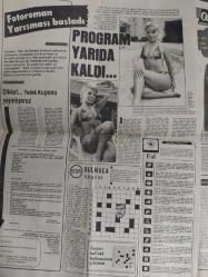 Yeni Olay Haftalık Aktüalite Sinema ve Magazin Gazetesi - 19 Şubat 1982 - Nazan Şoray haykırıyor - ''Çocuk istiyorum'' - Nevzat Ayas - Güler Oğlu - Gülten Kesim - Sema Güryuva - İhsan Güryuva - Bulut Aras - Aranan kan bulundu! - Ahu Tuğba - Balon söndü!... - Bir assolist doğuyor - Meral Zeren - Hostesler - Uçan daireler İstanbul'da - Gülgün Erdem - Dursun Salkım - Erol Büyükburç - Yıldız Tezcan - Bir garip ayrılık - Adnan Şenses kan ağlıyor! - Yasemin Kudsi'nin tuzu kuru - Cüneyt Arkın alkole yenik düşünce kapıya dayanır - Bulmaca köşesi - Fotoroman yarışması başladı - Gönül Şenay - Program yarıda kaldı - İsmail Çakan - Hayalet aramızda - Yerin kulağı var - Romalı Perihan aşka paydos dedi - Yılların saltanatını Deniz Akbulut şu sözleri ile yıkıyor - ''Türkan Şoray kimmiş!'' - Selami Şahin - Meral Özer - Cem Erdem - Ayfer Özer - Neşe Gülşen fotoğraf ve haberi - Tam Takım Gazete