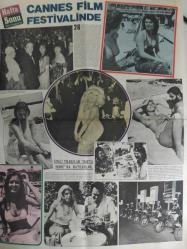 Hafta Sonu Foto Magazin Haftalık Aktüalite Sinema Tiyatro Müzik ve Magazin Gazetesi - 25-31 Mayıs 1973 - Sayı:12 - İspanya'nın Pelesi İsabel Türklere bayıldı - Futbolcu yıldızı Matadorlar paylaşamıyor - Ferda Büyükgüneş - Yavuz Özkan - Su Perileri İstanbul'a geliyor... - 35 Metreden atlıyor - Sevim Deran - Onlar da  bir zamanlar çocuktu - Erol Büyükburç - Bir Türk Berberi Avrupa'da Eğitim Görüyor - Kemal Kamburoğlu - Schule Ahrens - Türkan Şoray - Erol Büyükburç - Serpil Birol - Bilal İnci - Metin Ersoy - Nejat Uygur - Hülya Koçyiğit - Erkan Yolaç - Yıldız Birol - Emel Özden - Romalı Perihan - Sami Hazinses - Mine Koşan - Tamer Yiğit - Nigar Uluerer - Orhan Gencebay - Harika Koca - Yılın Sanatçıları ödüllerini aldı - Ajda Pekkan - Türkan Şoray - Fahri Korutürk - Duydunuz mu? - Haftanın düğünleri - Haftanın Nişanı - İstanbul Sosyetesi Cannes'da buluştu - Hafta Sonu sükse Yaptı - Cannes Film Festivalinde - Anna Karina - Ugo Tagnazzia - Cüneyt Arkın fotoğraf ve haberi - Tam Takım Gazete