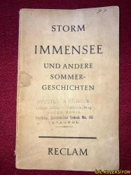 THEODOR STORM / IMMENSEE UND ANDERE SOMMERGESCHICHTEN / PHİLİPP RECLAM VERLAG / ALMANCA KİTAP (IMMENSEE VE DİĞER YAZ HİKAYELERİ)
