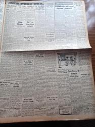 Cumhuriyet Gazetesi - 28 Temmuz 1956 - Süveyş Kanalı Hadisesi Vehamet Kesbetti - İngiltere Ve Fransa Mısırı Dün Şiddetle Protesto Ettiler - İngiltere'nin Süveyş Kanalı Tekrar İşgal Etmesi Israrla İstendi - Türk Afgan Görüşmeleri Başlandı - Ay Başından Beri 24 Çocuk Felci Vakası Görüldü - Mayolu Trafik Polisi - Rita Hayworth Uçak Gemisi Satın Alıyor - Andrea Doria Faciası İçin Tahkikat Açılıyor - Pakistan Cumhurbaşkanı Ekselans General İskender Mirza Eyüp Camiinde - Atatürk Heykeline Tecavüz - Karanlıkta Sesler Yazan Perihan Zorlu Yazı Dizisi - İki Devrin Perde Arkası Yazan Samih Nafiz Tansu Yazı Dizisi - Yılın İlk Yarısında Türkiye'de Basılan Eserler - Arab İsrail Hududunda Yeni Çarpışmalar Oldu - Çukurova'da Elektriğin Kilovatı 15 Kuruş Olacak - İzmir Fuarına 16 Devlet İştirak Ediyor - Karacaoğlan Yazan Yaşar Kemal Resimleyen Münif Fehim Yazı Dizisi - Resimli Romanımız Kraliçenin Gerdanlığı Yazan P. Gordeaux - Çanakkale Kupası Yüzme Yarışlarında Ayşe Gülçilli İle Meral Ekren Rekor