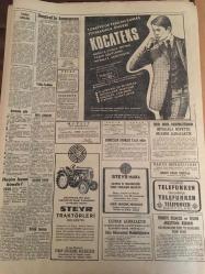 HÜRRİYET GAZETESİ 14 MART 1968 YIL :20 SAYI :7138--Tatile gidenler yolda kaldı ---Fırtına ve sel Bitlis te 21 ev ile 3 dükkanı yıktı --Haşim Baba yı İstanbul dan ölüm ayırdı :Cenaze ,binlerce kişinin gözyaşı arasında kaldırıldı --Başbakan :Zorbalar fırsat  bulamayacak ---Eskişehir de beş yüz ev boşaltıldı --Polonya ve Çekoslovakya ihtilal havasına girdi ---Kong da bir köy toprak altında kaldı 260 kişi öldü ---Aşiretler arasında çıkan çatışmada 19 Kürt öldü ---Dünya Kupası arifesinde kötü imtihan :Tunus u yenemedik :0-0--İzmirspor  ile İstanbulspor Birinci Lig e terfi yolunda ---Adnan Süvari : Beş gol atacağımız maçı az daha kaybediyorduk ---Genç kız her gün katil balinanın sırtına biniyor --Amasya da 300 aile mahsur  kaldı --Mersin ve Antalya ya gidenler  denize girdi --İstanbul a imzasına atan adam İşcan --