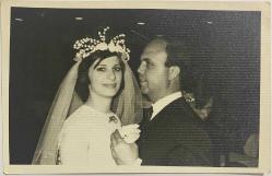 GELİN VE DAMAT  FOTOĞRAFI, ORİJİNAL SİYAH & BEYAZ, 14X9 EBADINDA - 1940'LAR, 1950'LER, 1960'LAR ve 1970'LER TÜRKİYE'SİNDEN NOSTALJİK DOĞUM GÜNÜ HEDİYESİ