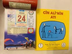 24 Nisan 2023 hediyelik orijinal Ülkü takvim yaprağı (Cin Ali kitabı hediyeli:)