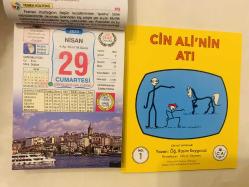 29 Nisan 2023 hediyelik orijinal Ülkü takvim yaprağı (Cin Ali kitabı hediyeli:)