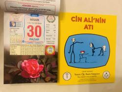 30 Nisan 2023 hediyelik orijinal Ülkü takvim yaprağı (Cin Ali kitabı hediyeli:)