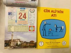 24 Mart 2023 hediyelik orijinal Ülkü takvim yaprağı (Cin Ali kitabı hediyeli:)