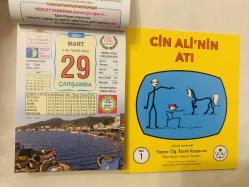 29 Mart 2023 hediyelik orijinal Ülkü takvim yaprağı (Cin Ali kitabı hediyeli:)