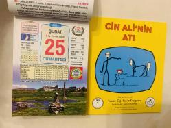 25 Şubat 2023 hediyelik orijinal Ülkü takvim yaprağı (Cin Ali kitabı hediyeli:)