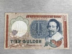 Avrupa-Hollanda-10 Gulden-1953 yılı.