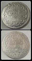1293/11 (۱۲۹۳/۱۱) - 5 KURUŞ (Ag 0,830 / 6 Gr. Gümüş) 