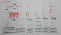 3 Adım Deneme Sınavları TYT 2. ve 3. Adım (10 Deneme)