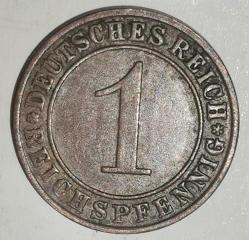 ALMANYA 1936 A  1 PFENNIG