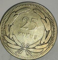 TÜRKİYE  1949   25 KURUŞ