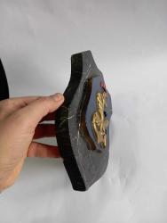 Deniz kuvvetleri plaketi.  23 cm. Alt kaide mermer. Üst alüminyum döküm. Eskilerden koleksiyon Dekorluk