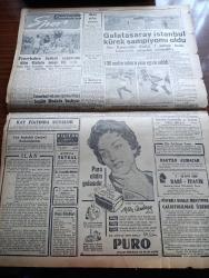 Cumhuriyet Gazetesi - 6 Ağustos 1956 - Libya Meliki Seyid El Sünusi Bugün Geliyor - Osman Bölükbaşı Ordu'da Konuştu - Müşterek İngiliz Fransız Kumandanlığı Kuruluyor - Moğolistanda Kızıl Çin'e Karşı isyan Başladı - Sophia Loren İle Sıpa Arkadaşı Fotoğraf - Periler Diyarında Bir Hafta Röportajı Yapan Yaşar Kemal Yazı Dizisi - Karanlıkta Sesler Yazan Perihan Zorlu Yazı Dizisi - İki Devrin Perde Arkası Yazan Samih Nafiz Tansu Yazı Dizisi - İstanbul'un Ezeli Derdi Seyrusefer Bozukluğu - Unesco Türkiye'ye Suni Yağmur Yağdıracak - Amerika Tayland'da Deniz Üssü İnşa Ediyor - Fransızlar Afganistan'da Bir Film Çevirecekler - 7500 Metre Denizaltında Film Çekildi - Karacaoğlan Yazan Yaşar Kemal Resimleyen Münif Fehim Yazı Dizisi - Resimli Romanımız Kraliçenin Gerdanlığı Yazan P. Gordeaux - Kahvenin Türkiye'ye İlk Getirildiği Tarih Ve Vaktiyle Halice Dökülen Kahveler - Avcılar Ve Atıcılar Bayramı - Galatasaray İstanbul Kürek Şampiyonu Oldu -  Dilber Film Yıldızı Ayten Çankaya Fotoğraf