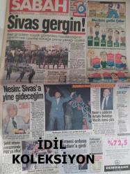 Sabah Magazin Gazetesi - 5 Temmuz 1993 - Sivas gergin! - Cafer Erçakmak - Aziz Nesin: ''Sivas'a yine gideceğim'' - Şehir erlerin cenazesinde PKK'ya öfke! - Sting Rüzgarı - Otel havuzunu oryantal tanıttı - Fatih Kısaparmak - Sevim Egesoy - Sabri Akkaya - Neriman Güler - Ruhiye Çağlar - Ahmet Vardar - Hasan'ın gurur mabedi - SEK'in satışı bir süre ertelenmeli - Atilla Özsever - Burakbey - Çerkez Ethem olayı çizgi romanı - Ermeniler Akdam'a girdi - Sırplar haraç kesiyor - Babalar ve oğullar! - Güven oylaması bugün - Sivas'ta gerginlik sürüyor - Terörde İran parmağı - Aziz Nesin: Sivas'a yine gideceğim - Salman Rüşdi - Bay Çiller'den hayat dersleri! - Koridor vicdanı Dinçmen'i onaylıyor - Ali Talip Özdemir - En büyük Ahmet Taşçı - Florya'da Kavga- Galatasaray 1993-94 - Ulvi-Müller takası - Hüsnü Çil - Bodrum cayır cayır! - Sinemanın ilk kadın profesörü - 7 milyarlık düğün fotoğraf ve haberi - Tam Takım Gazete