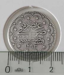 1293-33 GÜMÜŞ 5 KURUŞ SULTAN II. ABDÜLHAMİT DÖNEMİ ORİJİNAL EN NADİRİ ÇOK ÇOK TEMİZ KATALOK;700 DOLAR  RR2VV3 NADİR