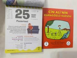 25 Mart 2024 hediyelik orijinal Fazilet Çocuk takvim yaprağı (Cin Ali kitabı hediyeli:)