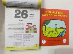 26 Mart 2024 hediyelik orijinal Fazilet Çocuk takvim yaprağı (Cin Ali kitabı hediyeli:)