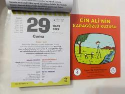 29 Mart 2024 hediyelik orijinal Fazilet Çocuk takvim yaprağı (Cin Ali kitabı hediyeli:)