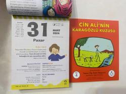 31 Mart 2024 hediyelik orijinal Fazilet Çocuk takvim yaprağı (Cin Ali kitabı hediyeli:)