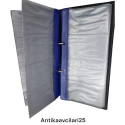 KARTVİZİTLİK 25 SAYFA 4 GÖZLÜ TOPLAM 100 ADET KAPASİTELİ KOLEKSİYONLUK SIFIR ÜRÜN