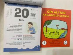 20 Şubat 2024 hediyelik orijinal Fazilet Çocuk takvim yaprağı (Cin Ali kitabı hediyeli:)