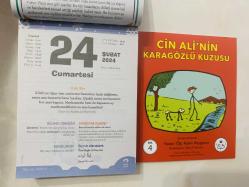 24 Şubat 2024 hediyelik orijinal Fazilet Çocuk takvim yaprağı (Cin Ali kitabı hediyeli:)