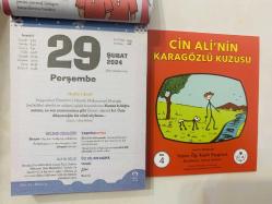 29 Şubat 2024 hediyelik orijinal Fazilet Çocuk takvim yaprağı (Cin Ali kitabı hediyeli:)