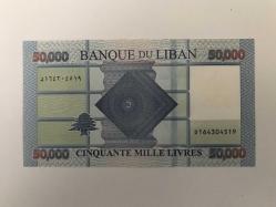 Asya-Orta Doğu-Lübnan-50,000 Livres-2019 Yılı-ÇİL-
