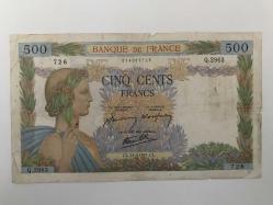 Avrupa-Fransa-500 Francs-1941 Yılı-ÇT-