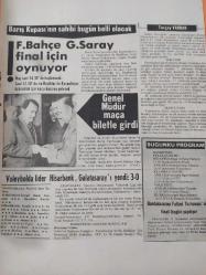 30 Ocak 1981 - Fenerbahçe ikinci yarıda uyandı - Fenerbahçe'yi finalist yapan Raşit'in golü - Barış Kupası'nın sahibi bugün belli olacak - Fenerbahçe, Galatasaray final için oynuyor fotoğraf ve haberi - Gazete haberi - Tek Yaprak Arkalı Önlüdür