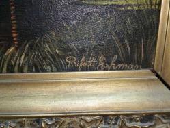 7060-ÜNLÜ RESSAM RIFAT ERKMAN İMZALI AHŞAP ÇERÇEVELİ TUAL ÜZERİNE YAĞLI BOYA RESİM TABLO